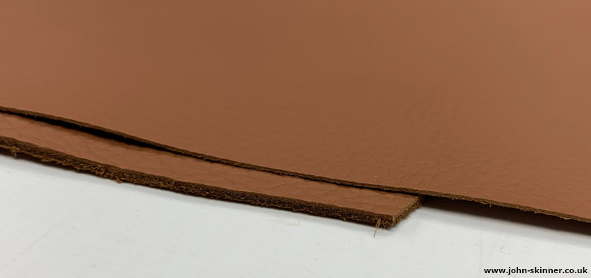 Leather skiving detail