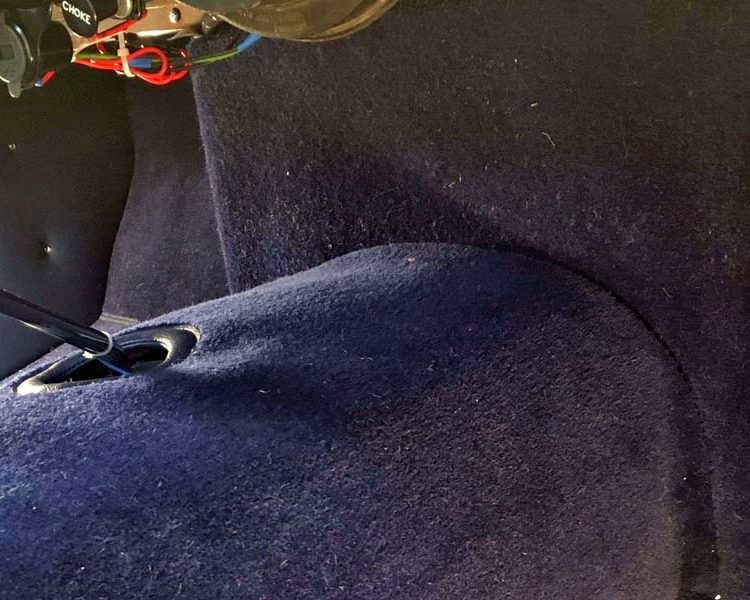 Austin Healey BN1 Carpet Set in Dark Blue Wool (BN2 Gearbox Style)