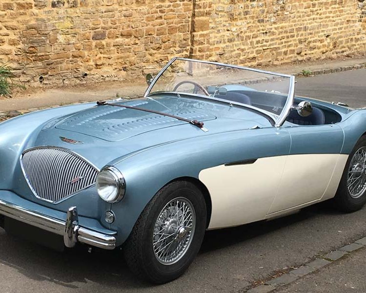 Austin Healey BN1 with LeatherFaced Seats and Vinyl Panels in AH Blue