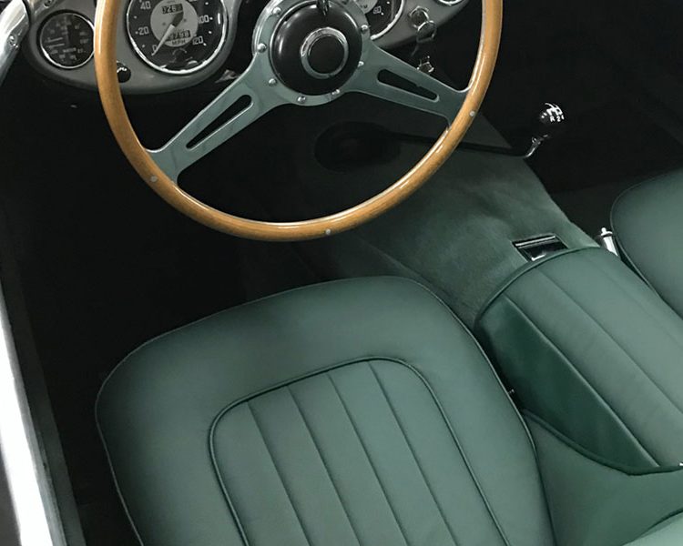 Austin Healey BN1 trimmed with British Racing Green LeatherFaced Front Seats with Suede Green Wool Carpet (BN2 Gearbox Style)