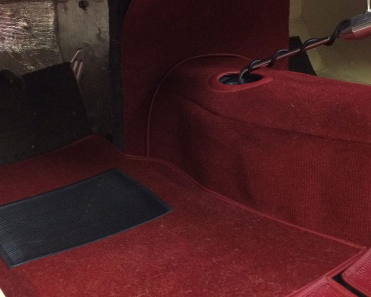 Austin Healey BN2 Carpet Set in Red Karvel with Matador Red Vinyl