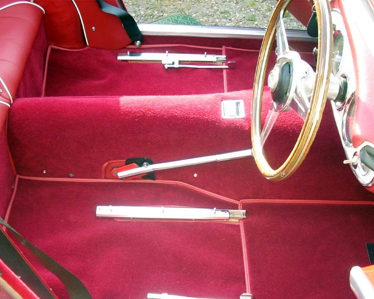 Austin Healey BN4 trimmed with Red Wool Carpet