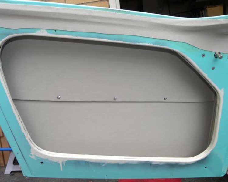 Austin Healey BN6 Upper Door Tops and Inner Door Panels in Ivory Vinyl