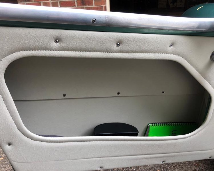 Austin Healey BT7 trimmed with Ivory Vinyl Door Panels
