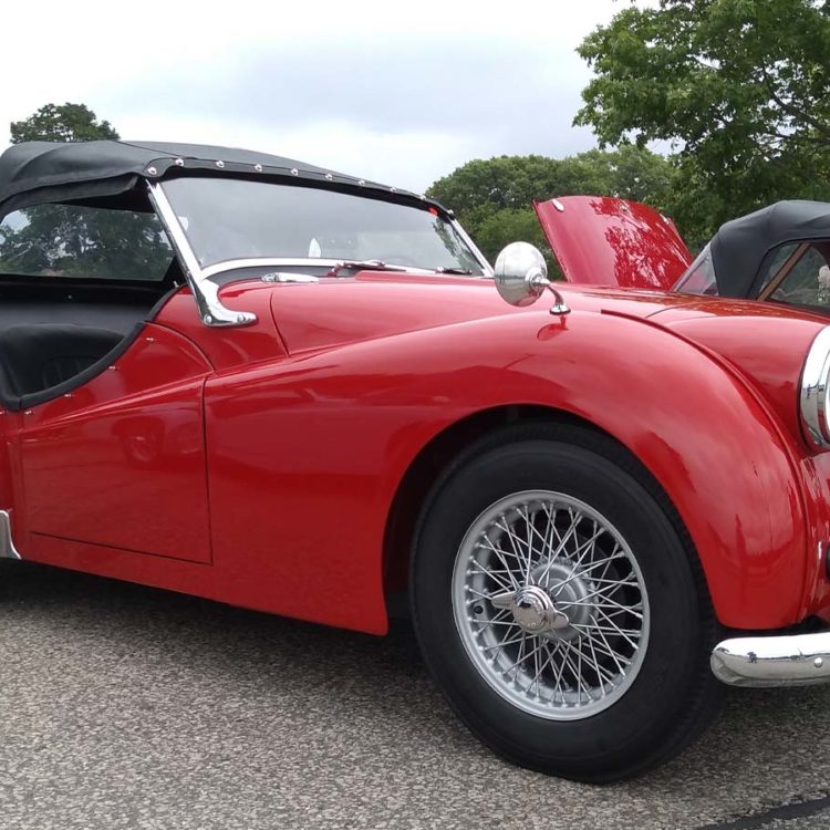 Triumph TR2 fitted with a Black PVC Everflex Soft Top Convertible Hood.