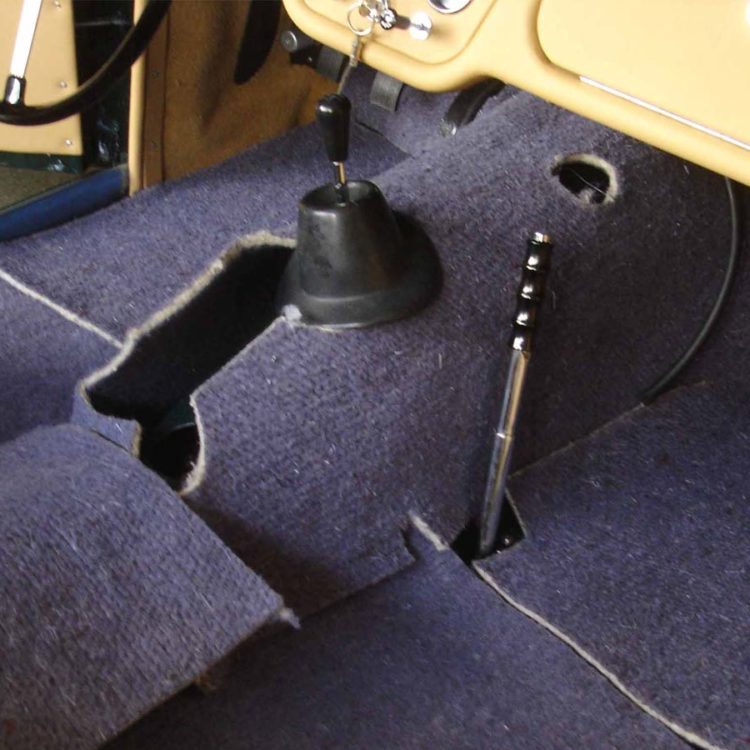 Triumph TR2 fitted with a Jute Felt Underfelt Soundproofing Kit.