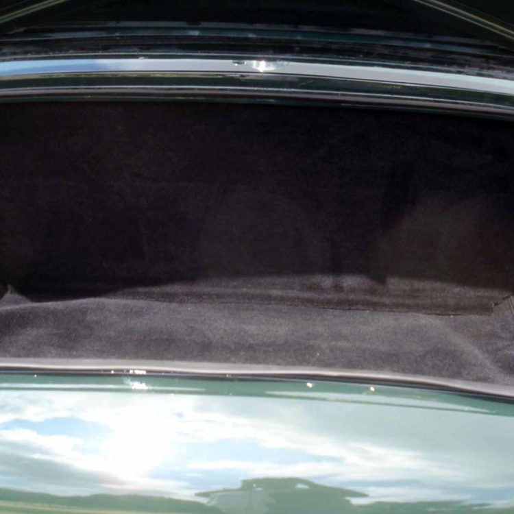 Triumph TR2 fitted with a Black Wool Boot Trunk Liner Board, Side Panels and Mat.