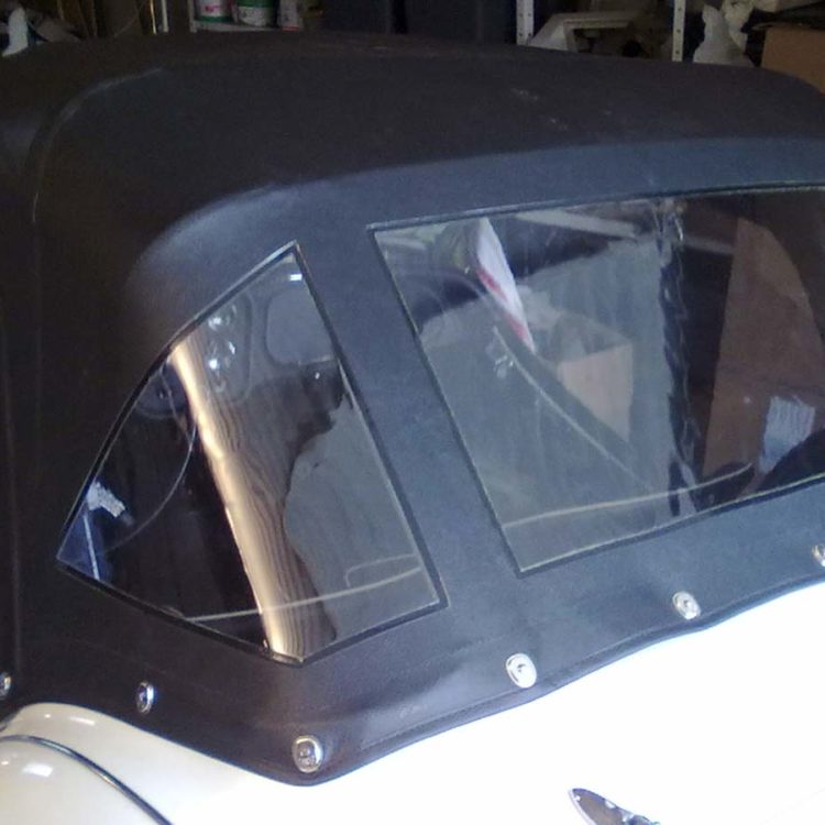 Triumph TR3 fitted with a Black PVC Everflex Soft Top Convertible Hood.