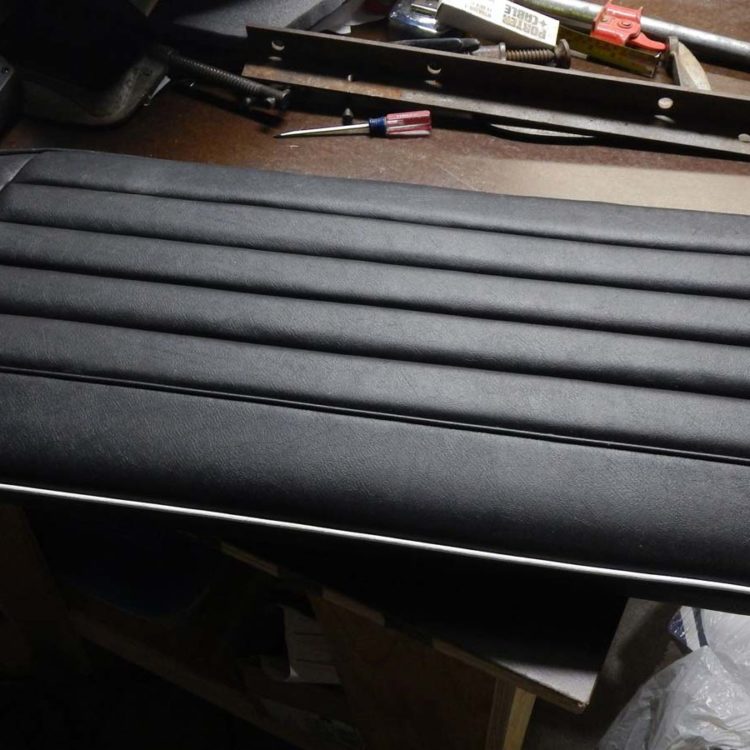 Triumph TR3A/B fitted with a Black Vinyl Rear Seat Cushion Unit.