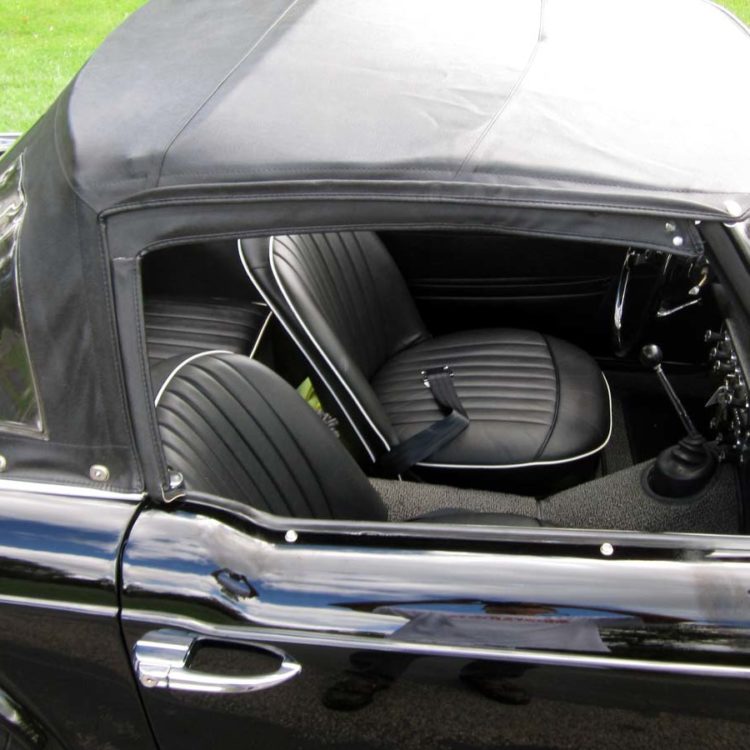 Triumph TR4 fitted with Black PVC Everflex Soft Top Convertible Hood.