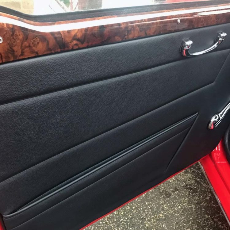 Triumph TR6 fitted with Black Leather Interior Door Casing Panels.