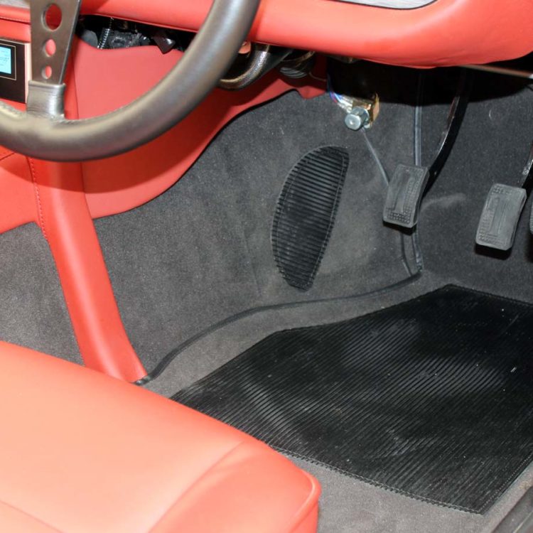 Triumph TR6 fitted with Bentley Red Leather Interior Trim Panels, and Anthracite Wool Carpets (Customers Materials)