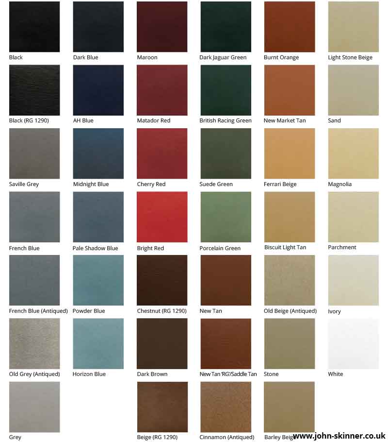 Material library colour swatches